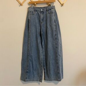 MABLE Medium Wash Wide Leg Barrel Jeans size M